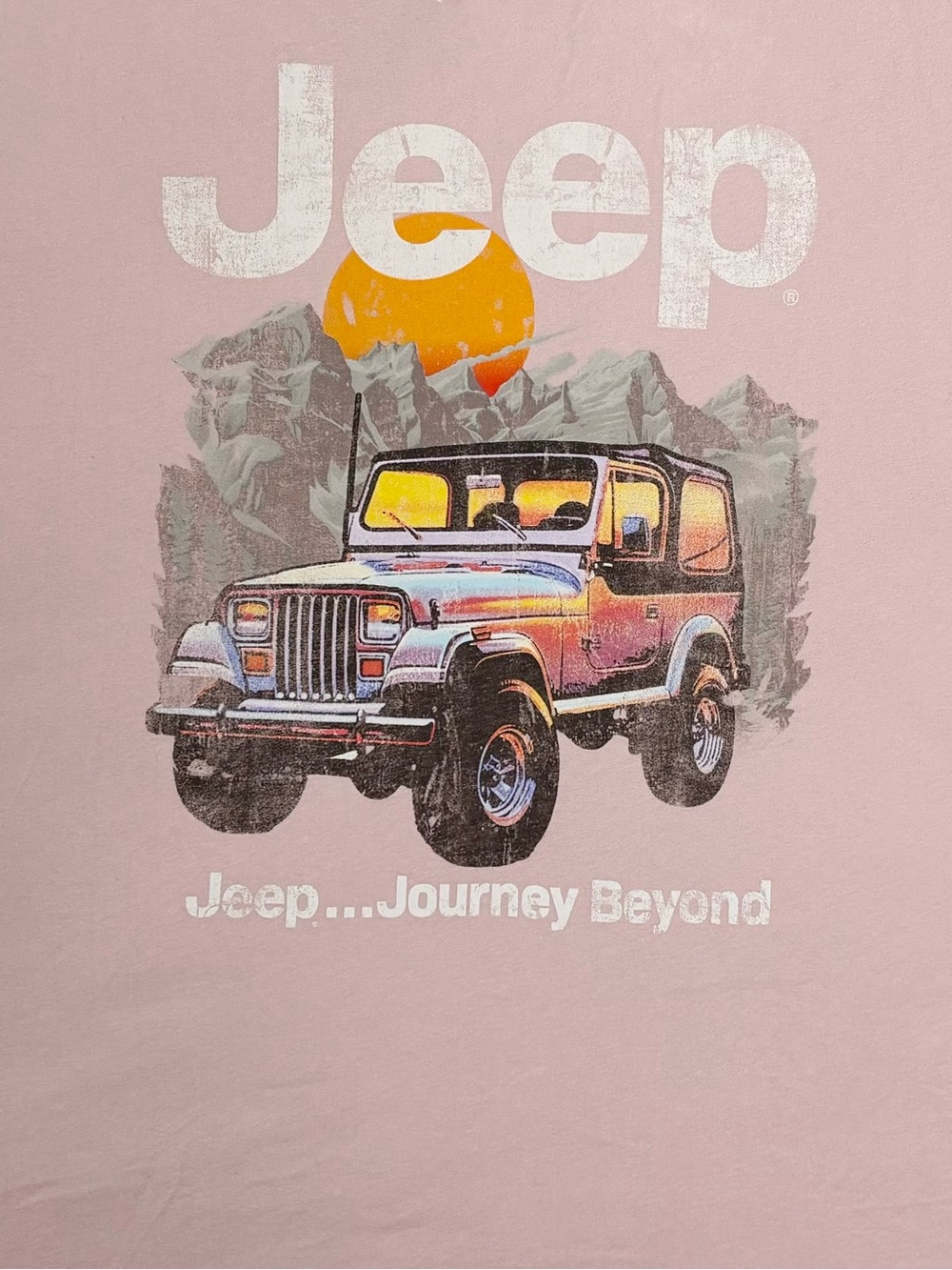 Women’s Pink Jeep Graphic Short Sleeve T-Shirt, Size: XXL, NWT